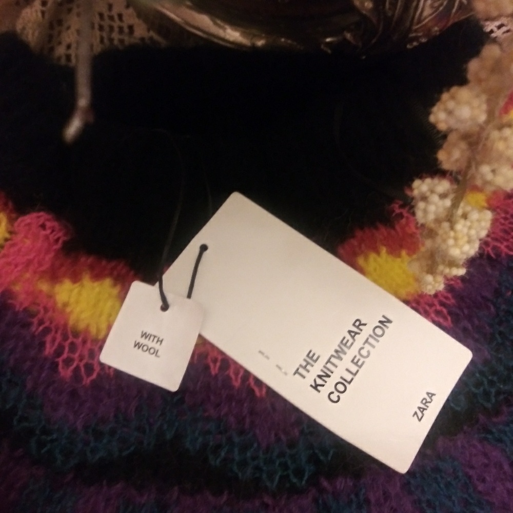 Zara oversized Jacquard Wool multicolore sweater - Picture 5 of 5